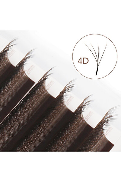 Choice48 مروحة رموش جاهزة للتركيب 11 مم 0.07 مم C 4D NATUHANA بني على شكل W 2...