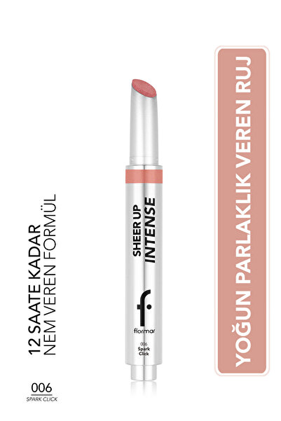 Flormar Sheer Up Intense Krem Dokulu Parlak Bitişli Jel Ruj - 006 Spark Click