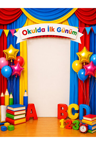 PROMISEBACKDROP2 Okulda İlk Günüm,Macera Başlıyor,Okul Etkinlik 150X200 Kumaş...