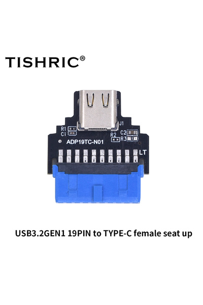 Choice WHITE TISHRIC 19Pin To Type-C USB3.0 Converter Internal Header to USB ...