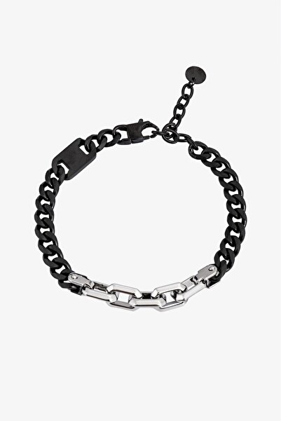 Crupt Studio 316L Steel Black Block Chain Men's Bracelet