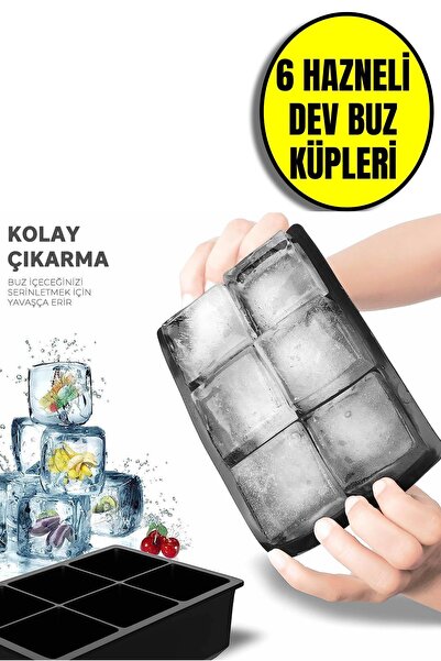 Open Home Concept Büyük Buz Küpü Kalıbı, Kokteyl, Meşrubat Silikon Eski Moda ...