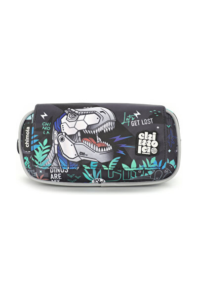 Chimola Metallic Dino Pencil Bag