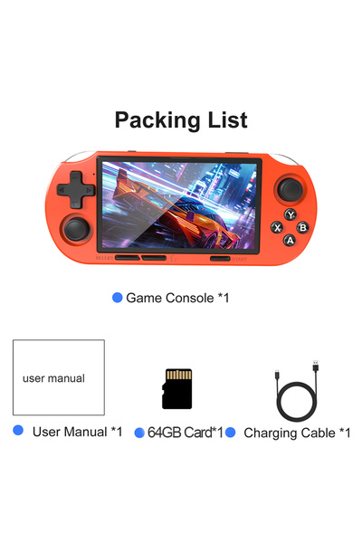 Choice Orange GAMINJA Handheld Portable Gaming Console 4.5Inch HD IPS Screen ...