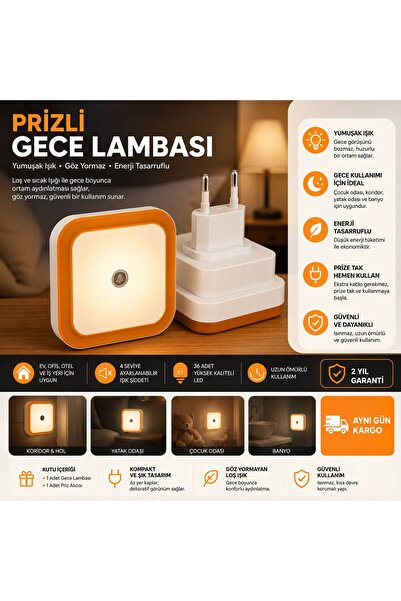Cata Led Gece Lamba Sarı Renk Ampul