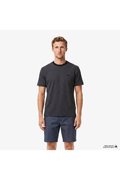 Lacoste Erkek Relaxed Fit Bisiklet Yaka Siyah T-Shirt