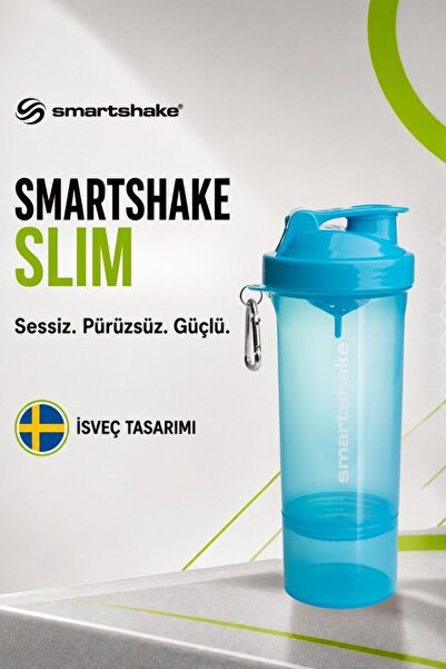 Smartshake Slim Serisi 500 ml Neon Mavi Protein Shaker