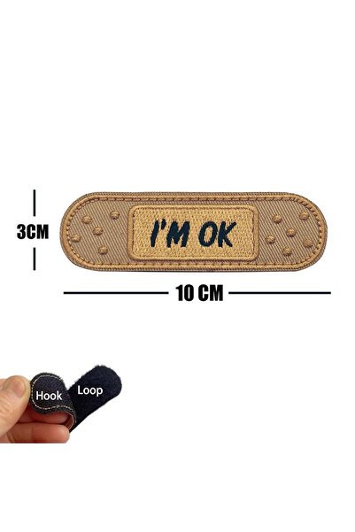Choice 02 1PCS,2PC/ 'I'm OK' Morale Badges Wound Patches With Hook Loop,Band-...