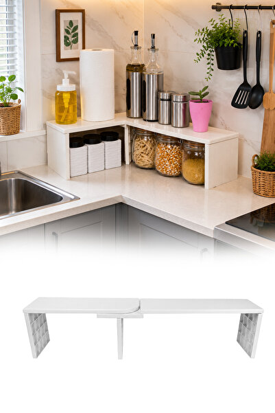 omilife White Organizer Cabinet Countertop Spice Rack Organizer Multi-Purpose...