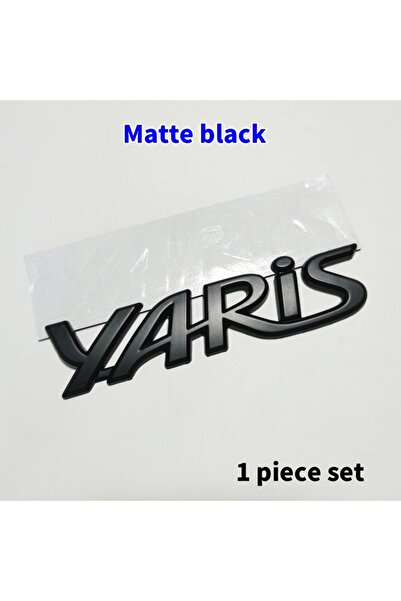 Choice1 TOYOTA Matte black 3D ABS Yaris Logo Emblem Badge Matte black Chrome ...