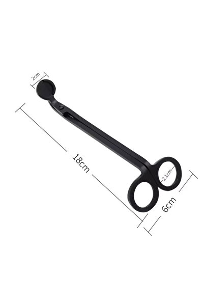 Choice black 18cm Candle Wick Trimmer Stainless Steel Scissors Trim Wick Cutt...