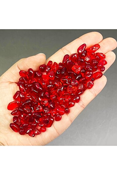 Choice1 300g 7-9mm 60g/150g/300g Red Glass Gravel, Irregular Glass Chips, for...