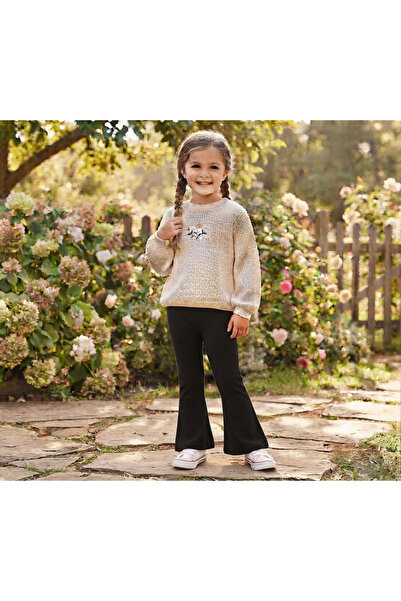 Cevval Minigirls Spanish Long Legs with Elastic Waist Extra Flexible Ribbed L...