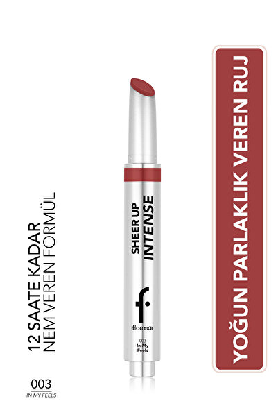Flormar Sheer Up Intense Krem Dokulu Parlak Bitişli Jel Ruj - 003 In my Feels