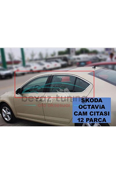 Universal Skoda Octavia Cam Çıtası Komple Kromu Nikelajı 2013-