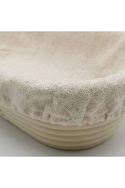 dinckitchen Oval Ekmek Hamur Mayalama Sepeti Bezli 26x12x7,5 cm Oval 26x12x7,5 Bezli
