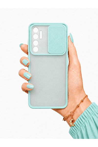 noktaks Xiaomi Mi Note 10 Lite Kılıf Kamera Sürgü Mat Arka Yüzey Renkli Çerçe...
