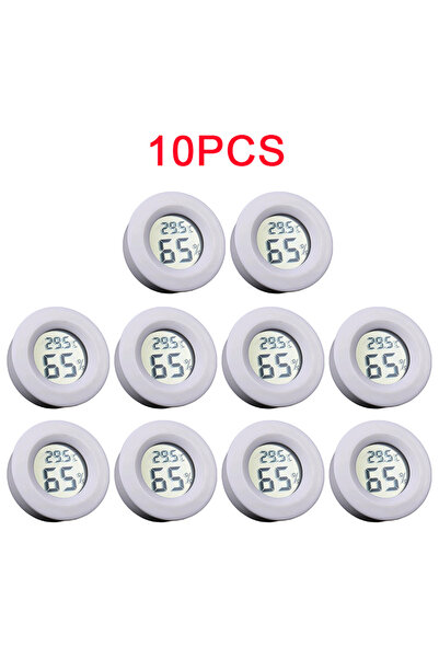 Choice3 10 قطع بيضاء، مقياس حرارة ورطوبة رقمي صغير، نطاق درجة الحرارة من -50 ...