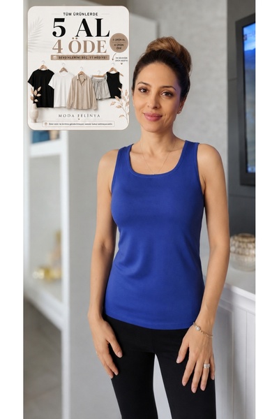 moda felinya KADIN ASKILI KARE YAKA MAVİMSİ MOR BODY ATLET