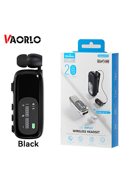 Choice3 Black K75 Lavalier Business Bluetooth 5.4 Headphone Talk Time 20 Hour...