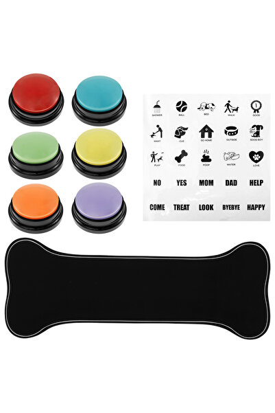 Choice3 6 Pcs kit 4/6 Pcs Dog Communication Buttons with Nonslip Mat Voice Re...