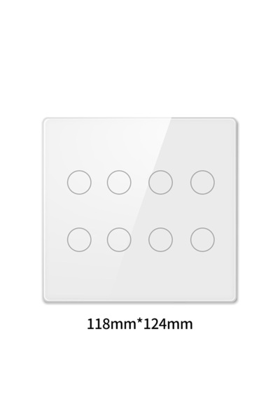 Choice3 8 Gang White 4/6/8 Gang Smart Wifi 4x4 Touch Panel Brazil Light Switc...