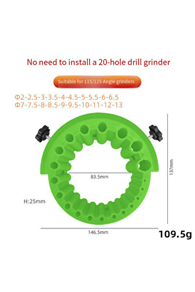 Choice3 green Anti-Stripping Angle Grinder Drill Bit Sharpener 2-13mm 20 Hole...