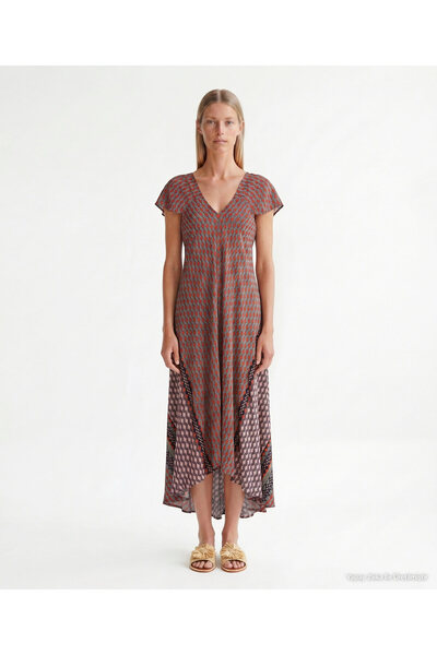 Yargıcı Loose V-Neck Sleeveless Dress