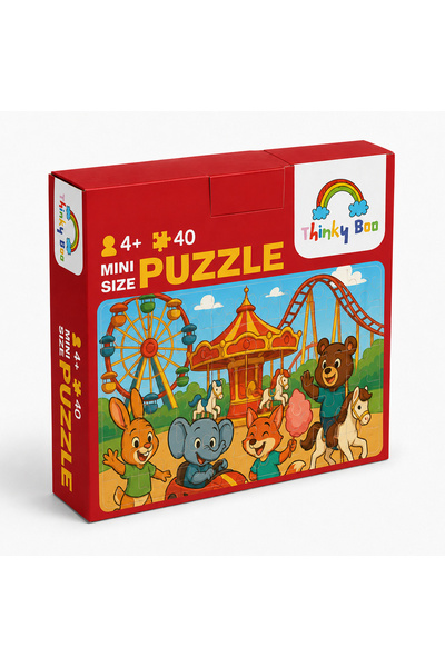 Thinky Boo Lunapark Mini Puzzle 40 Parça 3-7 Yaş Eğitici Çocuk Puzzle Yapboz