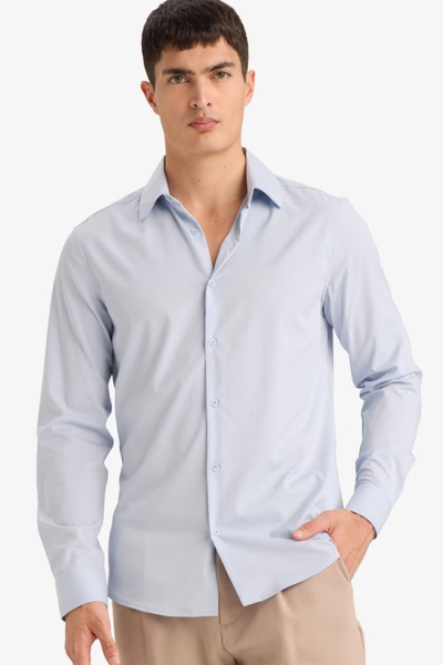 DeFacto Easy-Iron Slim Fit Basic Shirt F9884Ax26Sp