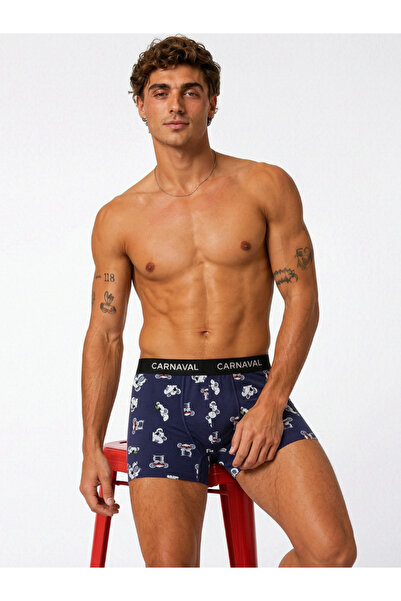 CARNAVAL SOCKS Lacivert Koala Desenli Premium Pamuklu Erkek Boxer