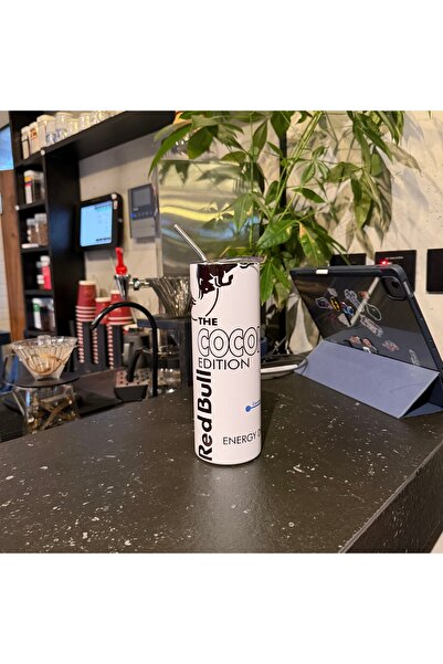 HOLOL كوب حراري عازل بتصميم ردبول ابيض Tumbler cup RedBull White