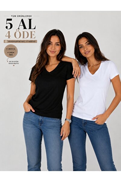 moda felinya KADIN KISA KOLLU V YAKA 1 ADET SİYAH 1 ADET BEYAZ TOPLAM 2 ADET ...