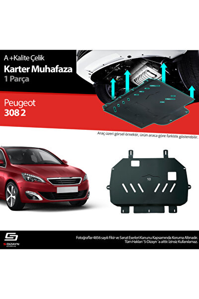 S Dizayn S-Dizayn Peugeot 308 Çelik Karter Muhafaza Koruma 2013-2019 A+ Kalit...