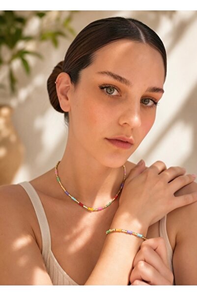 AUREVA Silva Multicolor Tube Bead Bracelet