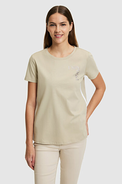 U.S. Polo Assn. Tricou de damă cu decolteu deschis 50323476-VR183
