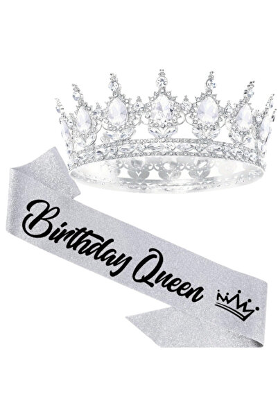 choice2 silver black Bling Rhinestones Birthday Party Kit Tiara Crown Queen S...