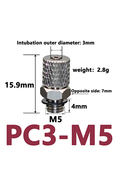 Choice13 PC3-M5 10pcs Male Thread M3 M4 M5 M6 Air Tube 3mm 4mm 6mm OD Mini Pn...
