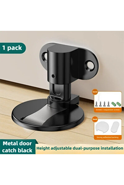Choice5 Black - 1 Pieces Household Alloy Invisible Suction No Punch Adjustabl...