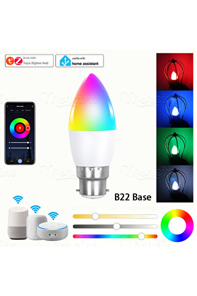 Choice Yes B22 Candle Light Tuya Zigbee 3.0 Smart Candle Light E27 B22 Lamps ...