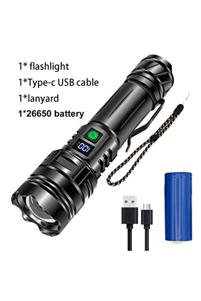 Choice Package A Powerful 1000000 High Lumen LED Flashlight Super Bright Rech...