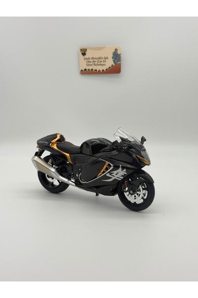MotoGarage Suzuki Hayabusa 1:12 Sesli & ışıklı Diecast Motosiklet - Siyah Gol...