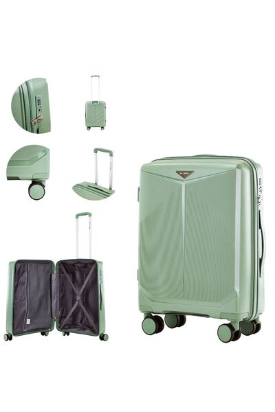 WINGS BRAND Troler de cabină Wings COCKATIEL polipropilenă 20 " VERDE MILITAR "