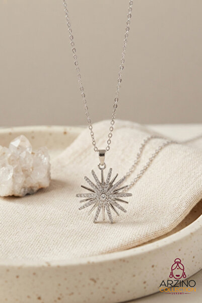 Generic Brand 316L Steel Chain Silver Color Zircon Stone Pole Star Model Neck...