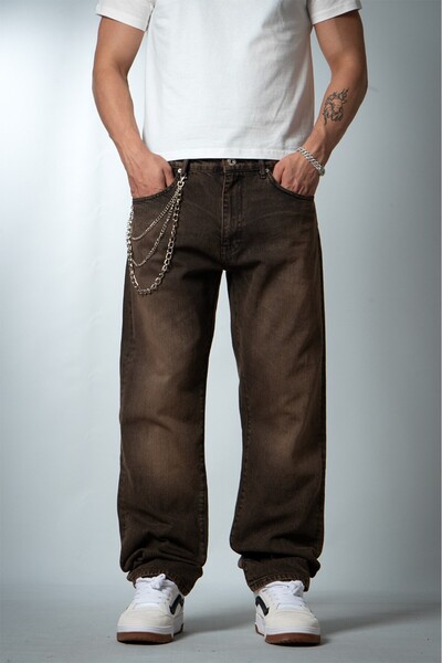 GRJ denim Pantaloni de blugi pentru bărbați Dust Noir, croială largă, negru v...