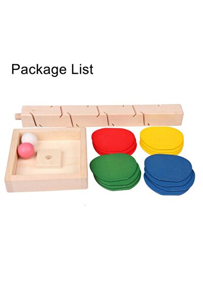 Choice Colorful 1PC Wooden Tree Building Block Falling Ball Toy for Kids Mont...