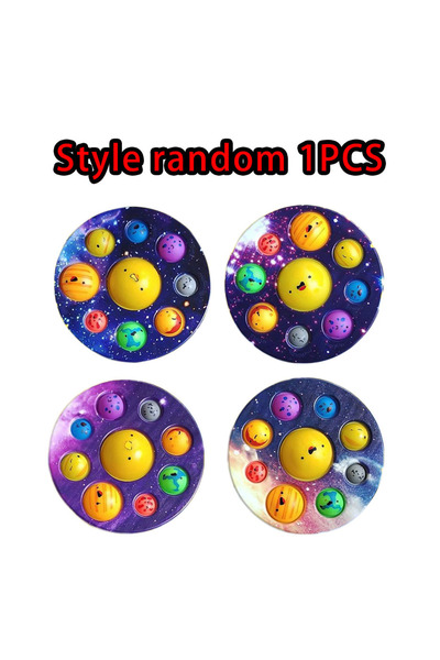 MEADE 1 PCS Random Eight Planets Dimple Push Bubble Fidget Toys Baby Sensory ...