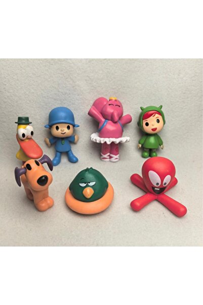 BANDAI 7pcs 7Pcs/Set Pocoyo Animal Toy Bird Duck Elephant Doll Model Scene Or...