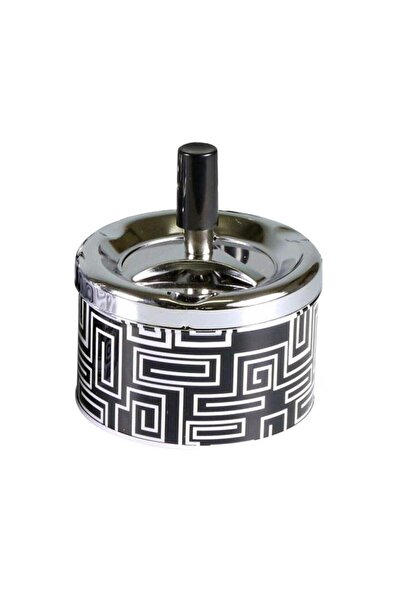 Cool Bas-Çevir Metal Hazneli Siyah Beyaz Çizgiler 9cm