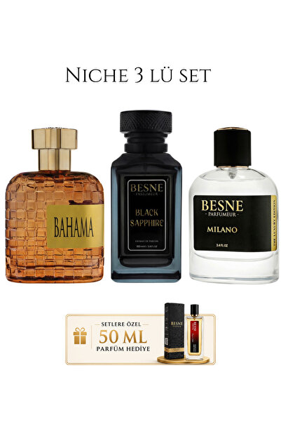 besneparfum Besne Parfüm Luxe Edition Full Set (Bahama, Black Sapphire & Mila...